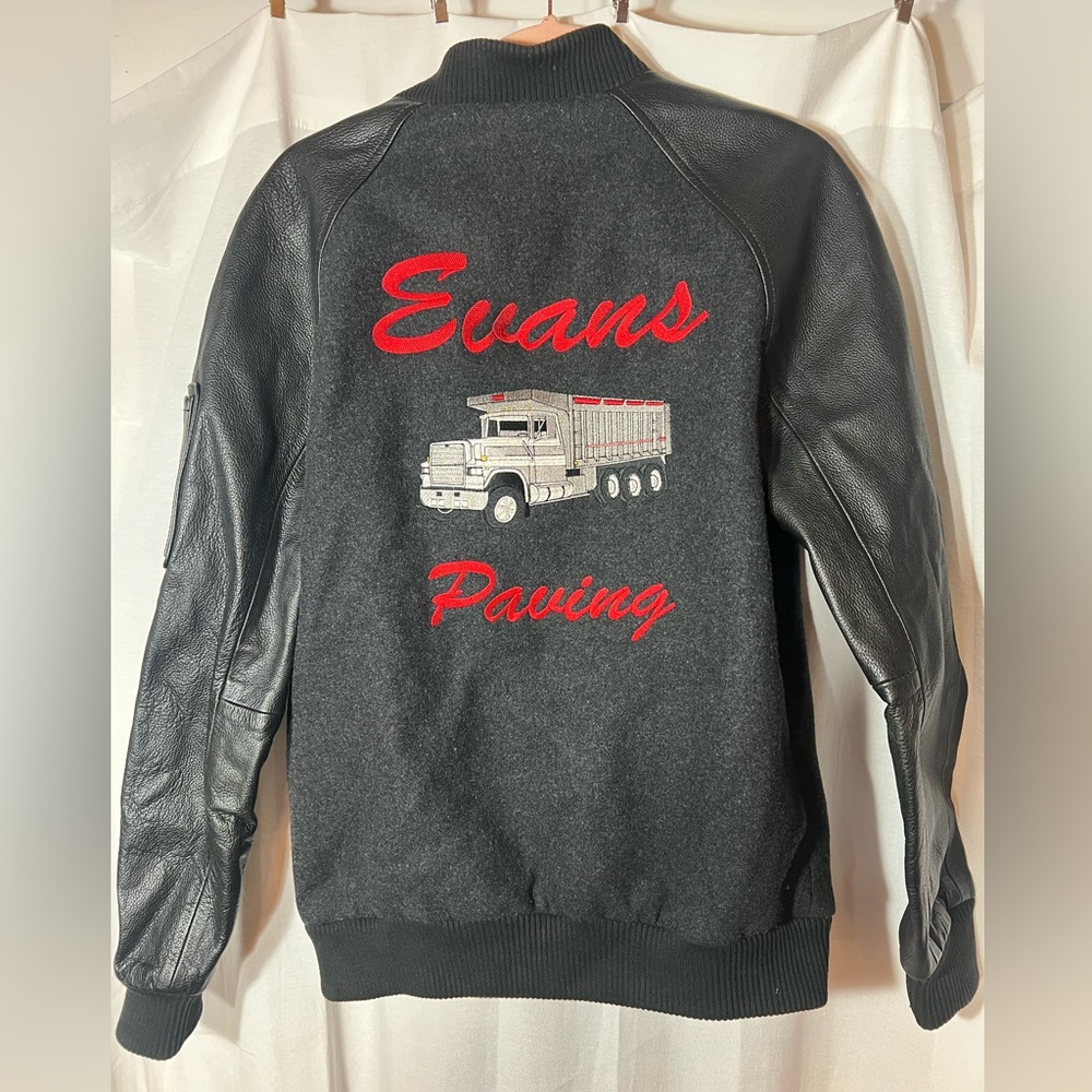 Karl Lagerfeld Wool and Leather Custom Varsity Jacket Mens Small